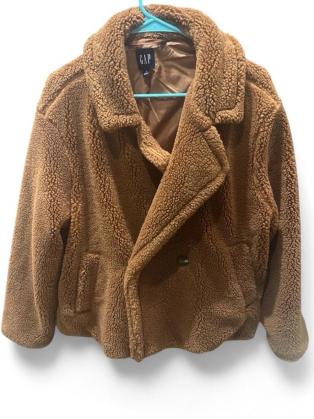 GAP Teddy Peacoat in Caramel Brown